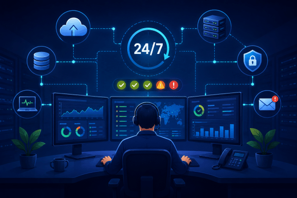 Hệ thống IT giám sát 24/7 
