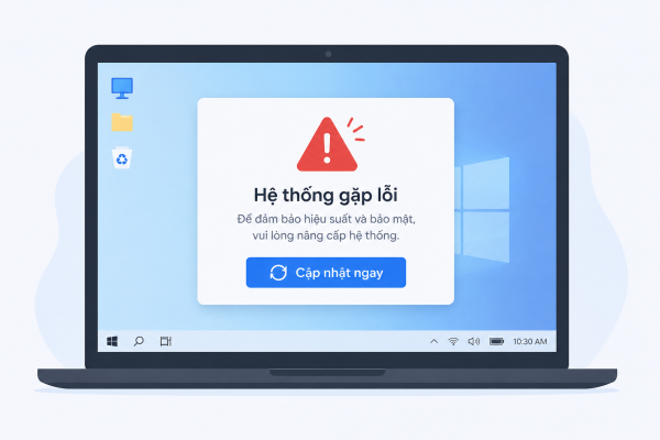 Hệ thống cần nâng cấp phần mềm 